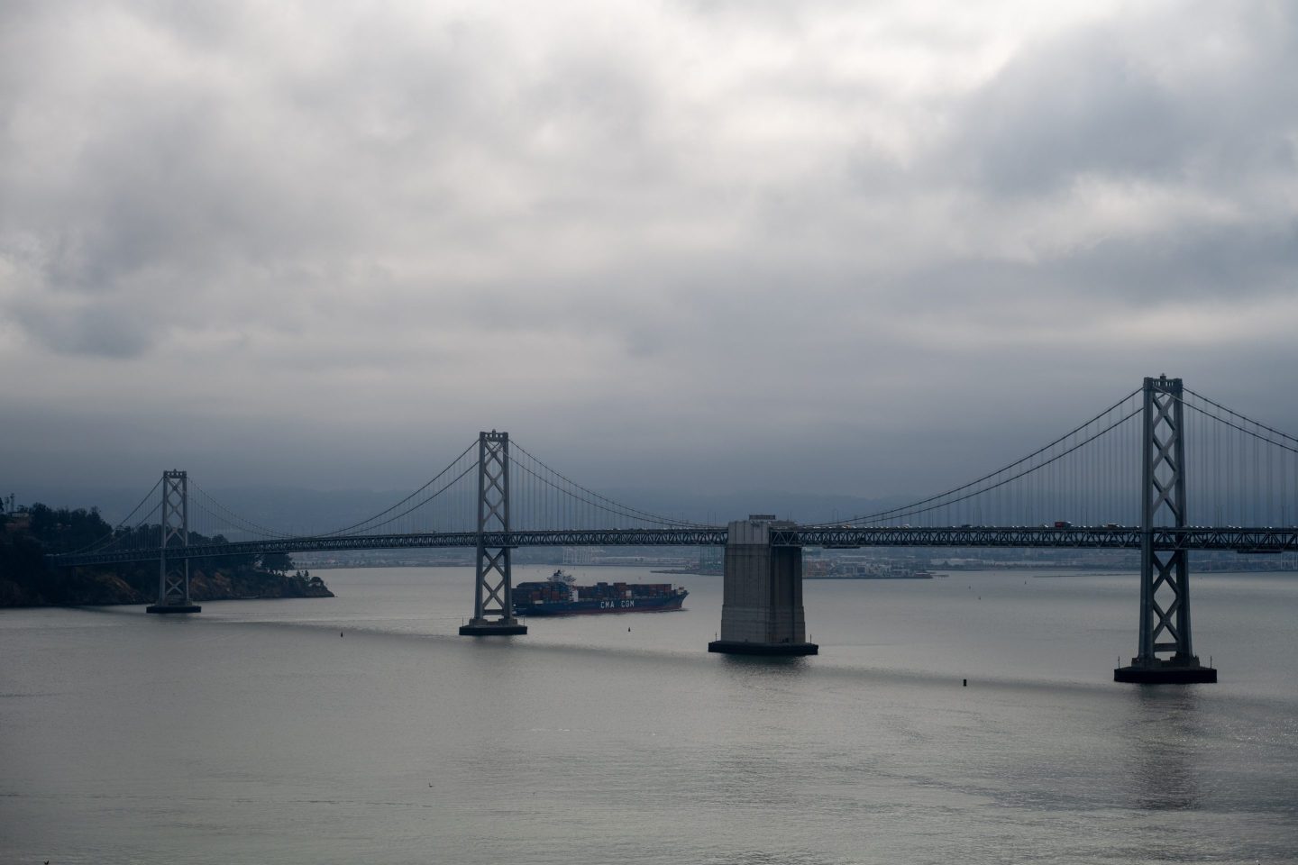 The San Francisco Bay Bridge in August 2023.