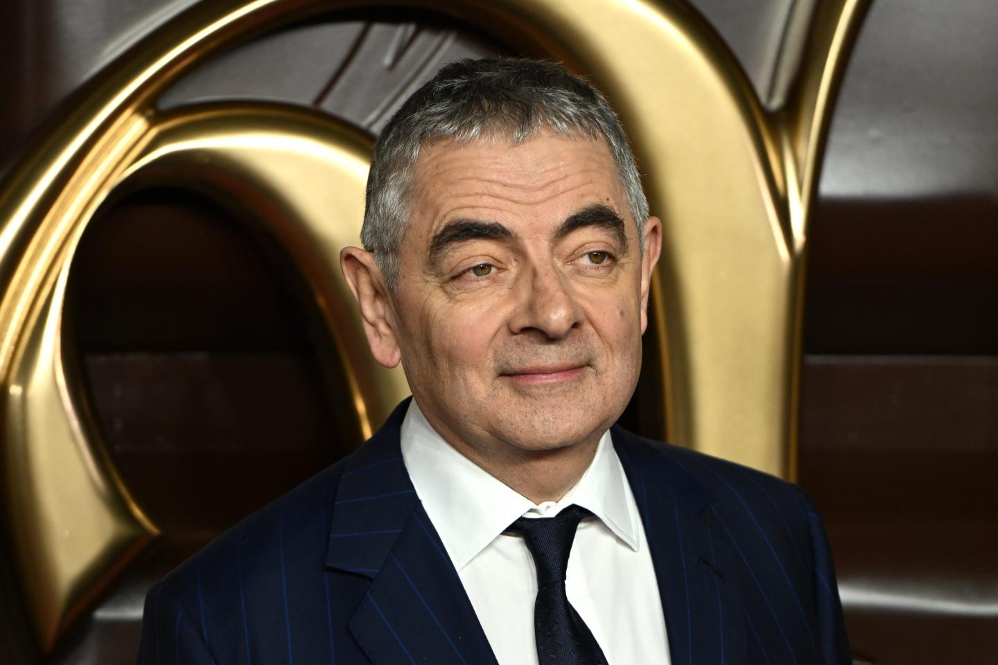 Rowan Atkinson attends the "Wonka" World Premiere at The Royal Festival Hall