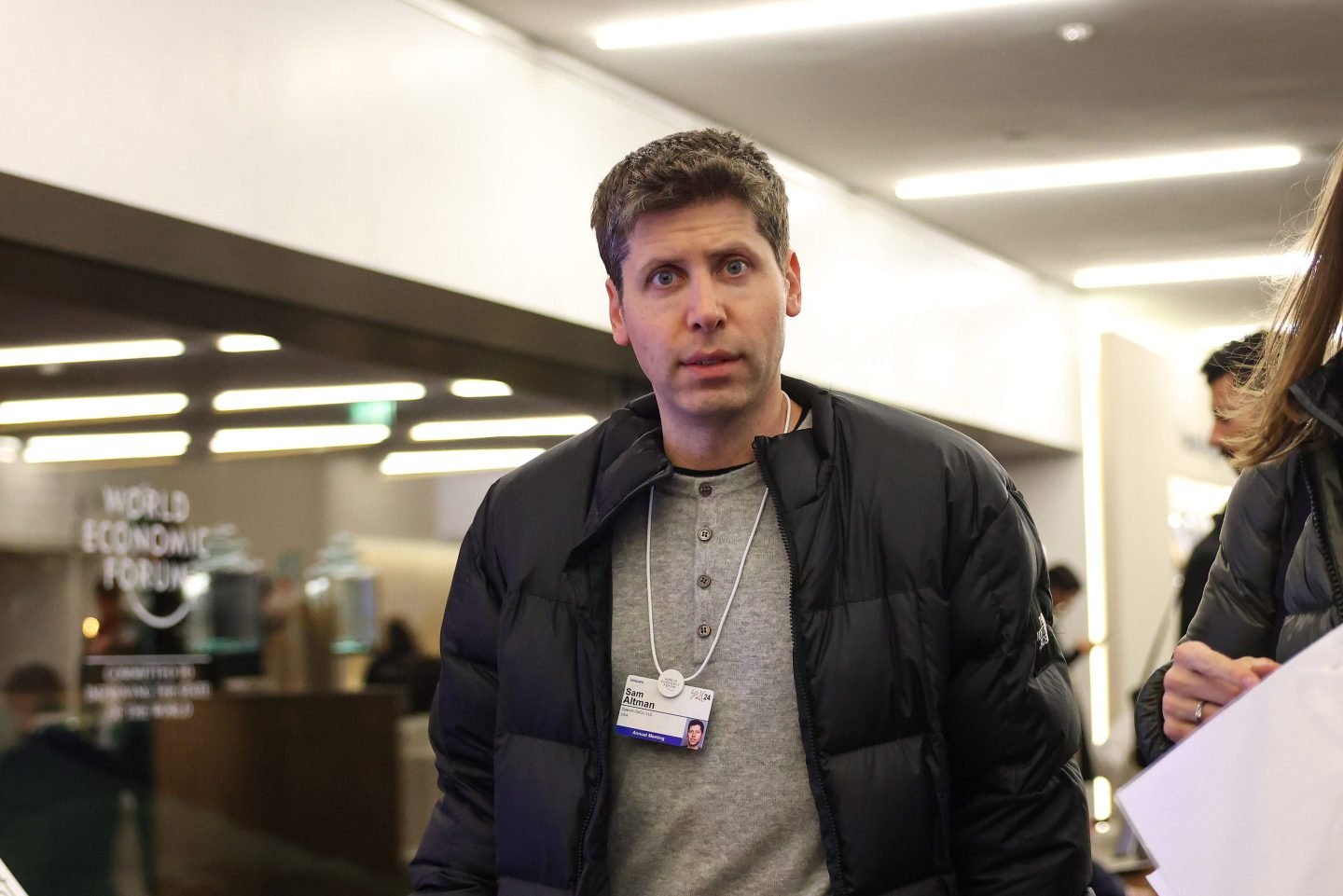 Sam Altman, CEO of OpenAI, at the World Economic Forum, at Davos, in Switzerland, January 2024.