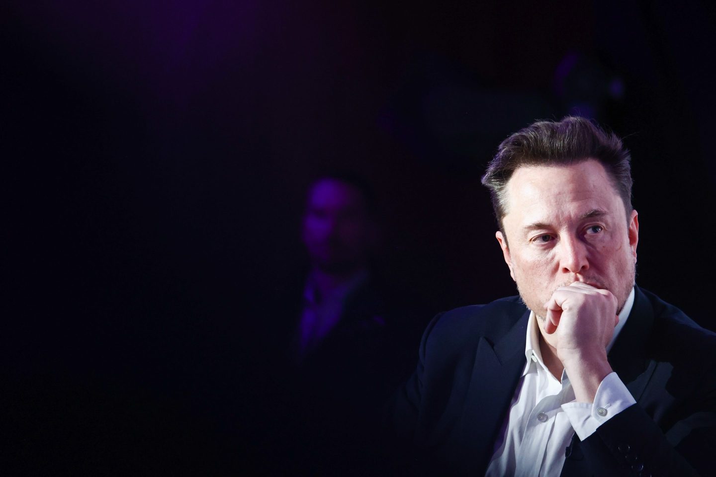 Elon Musk in deep thought.