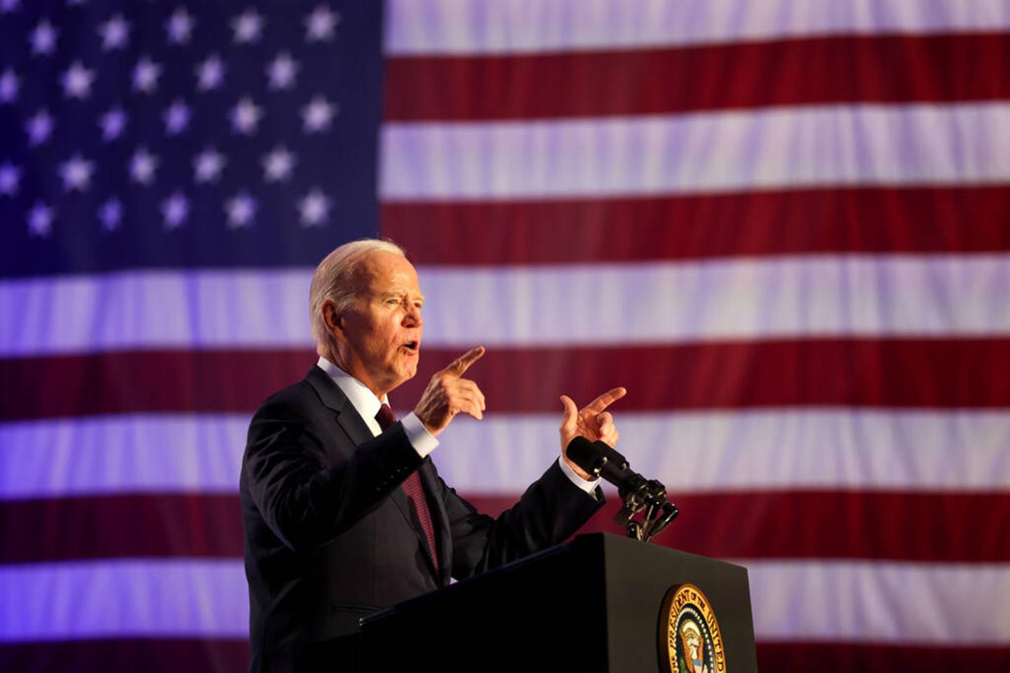 President Joe Biden speaks during a campaign event