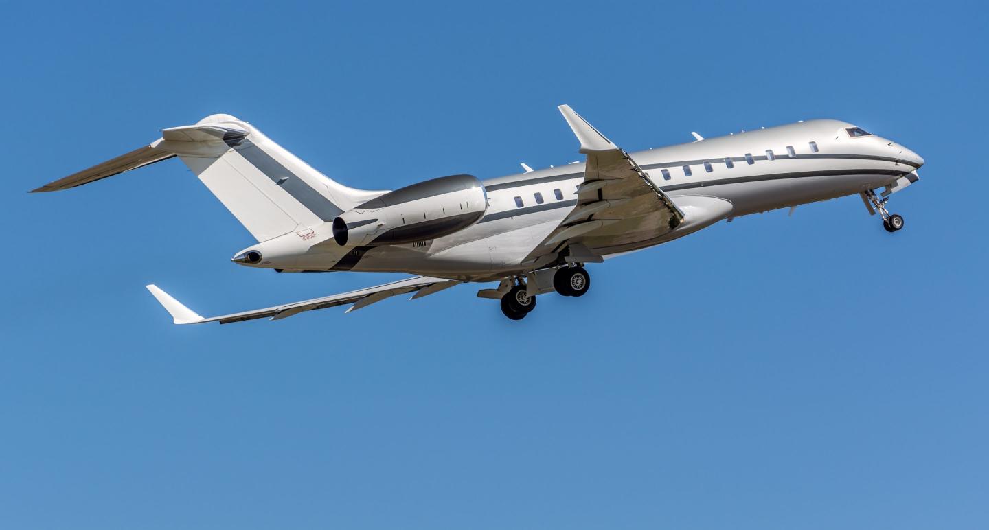 an aircraft shown mid flight