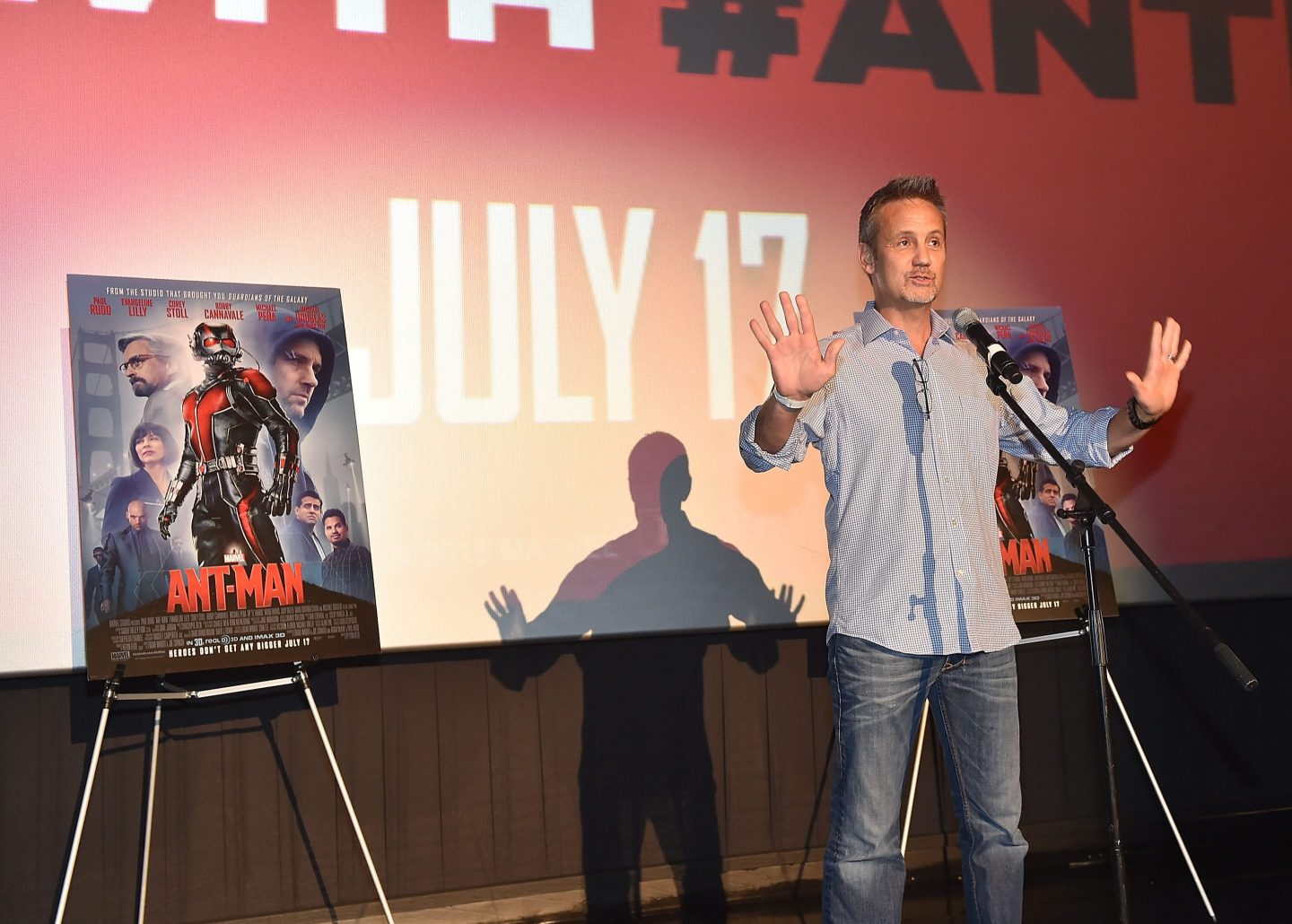 Producer Mitch Bell speaks onstage at "Ant-Man" Atlanta Cast And Crew Screening