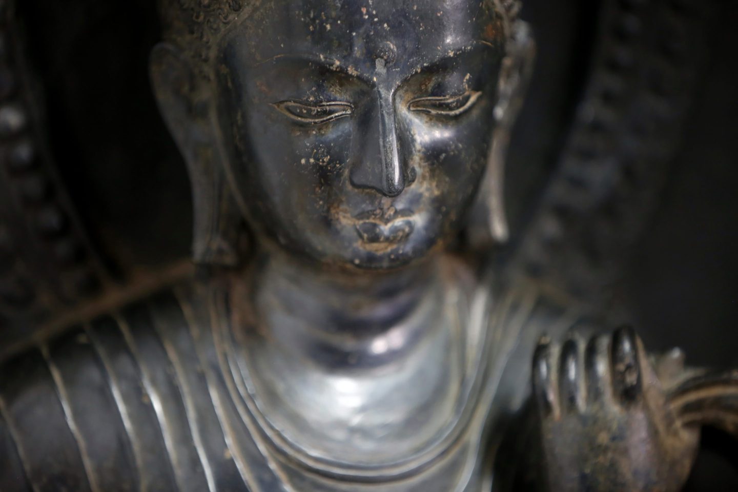 A 700-year-old standing statue of the Buddha, that was returned to Nepal from New York's Metropolitan Museum of Art.