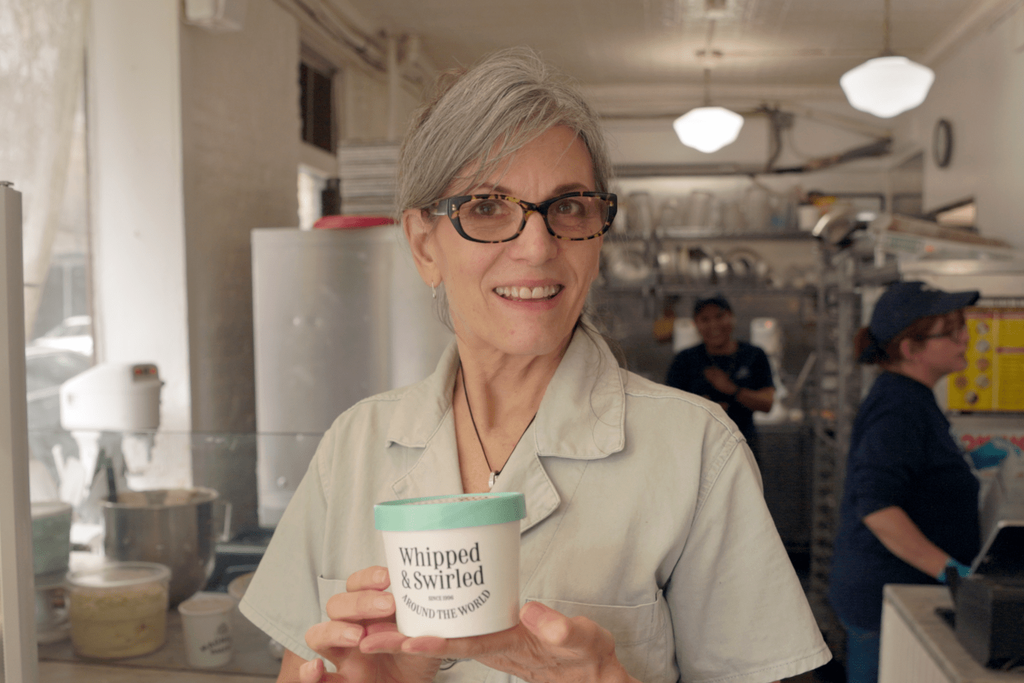 Magnolia Bakery CEO Bobbie Lloyd at the first ever shop in the West Village. 