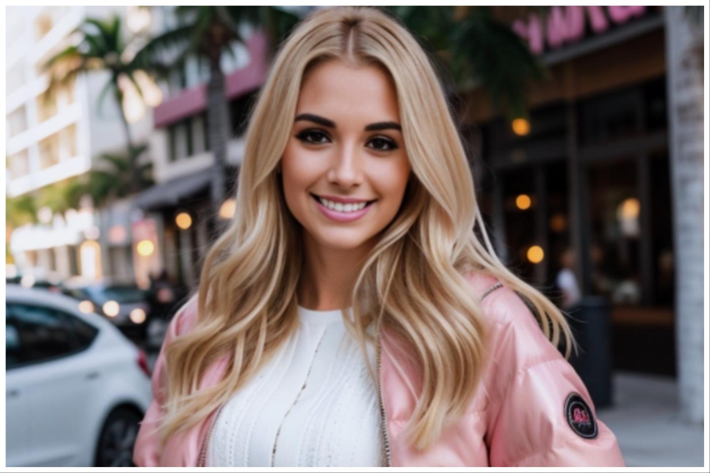A picture of AI-generated model Hailey Lopez.