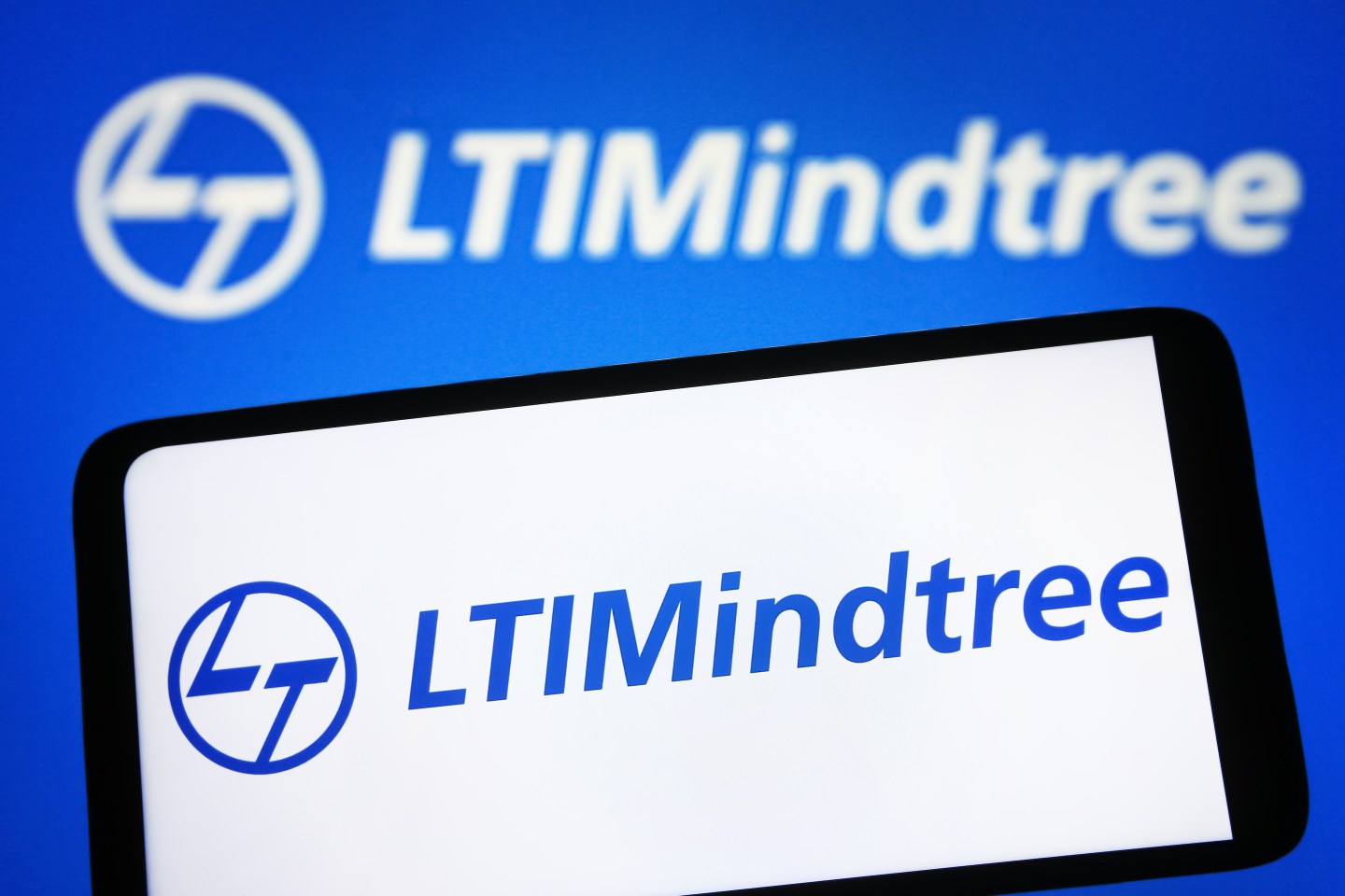 LTIMindtree Limited logo on a smartphone.