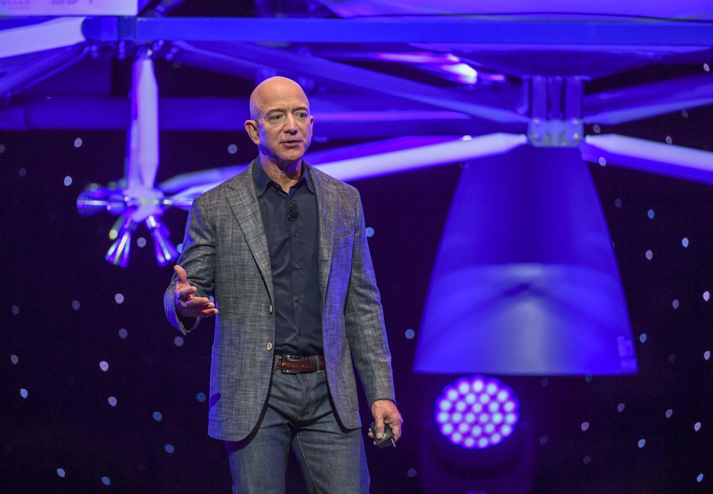 Jeff Bezos says his Blue Origin company is exploring space to protect Earth and keep ‘the natural world’ from backsliding