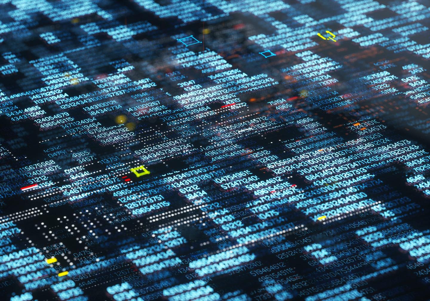 Digital generated image of data