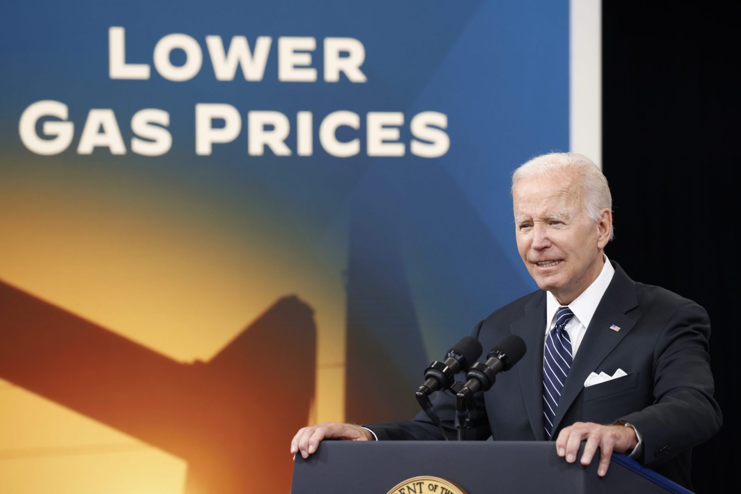U.S. President Joe Biden speaks in the Eisenhower Executive Office Building in Washington, D.C., US, on Wednesday, June 22, 2022.