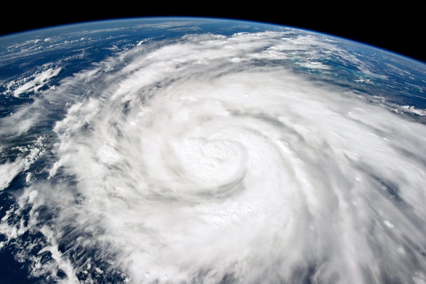 Hurricane Ian shown on satellite.