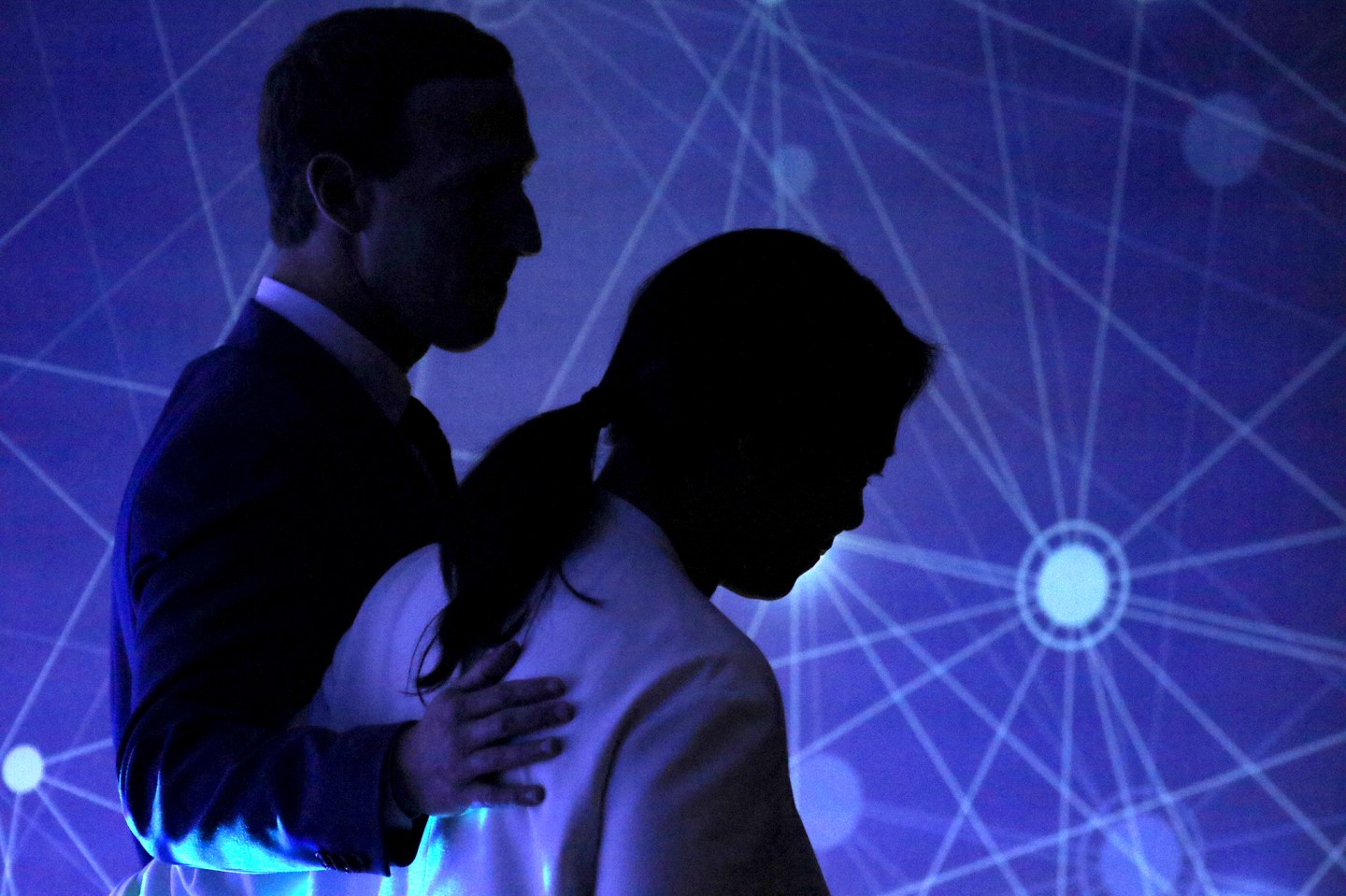 Mark Zuckerberg and Priscilla Chan announce a $500 million gift to fund an institute to study natural and artificial intelligence at Harvard in September 2022.