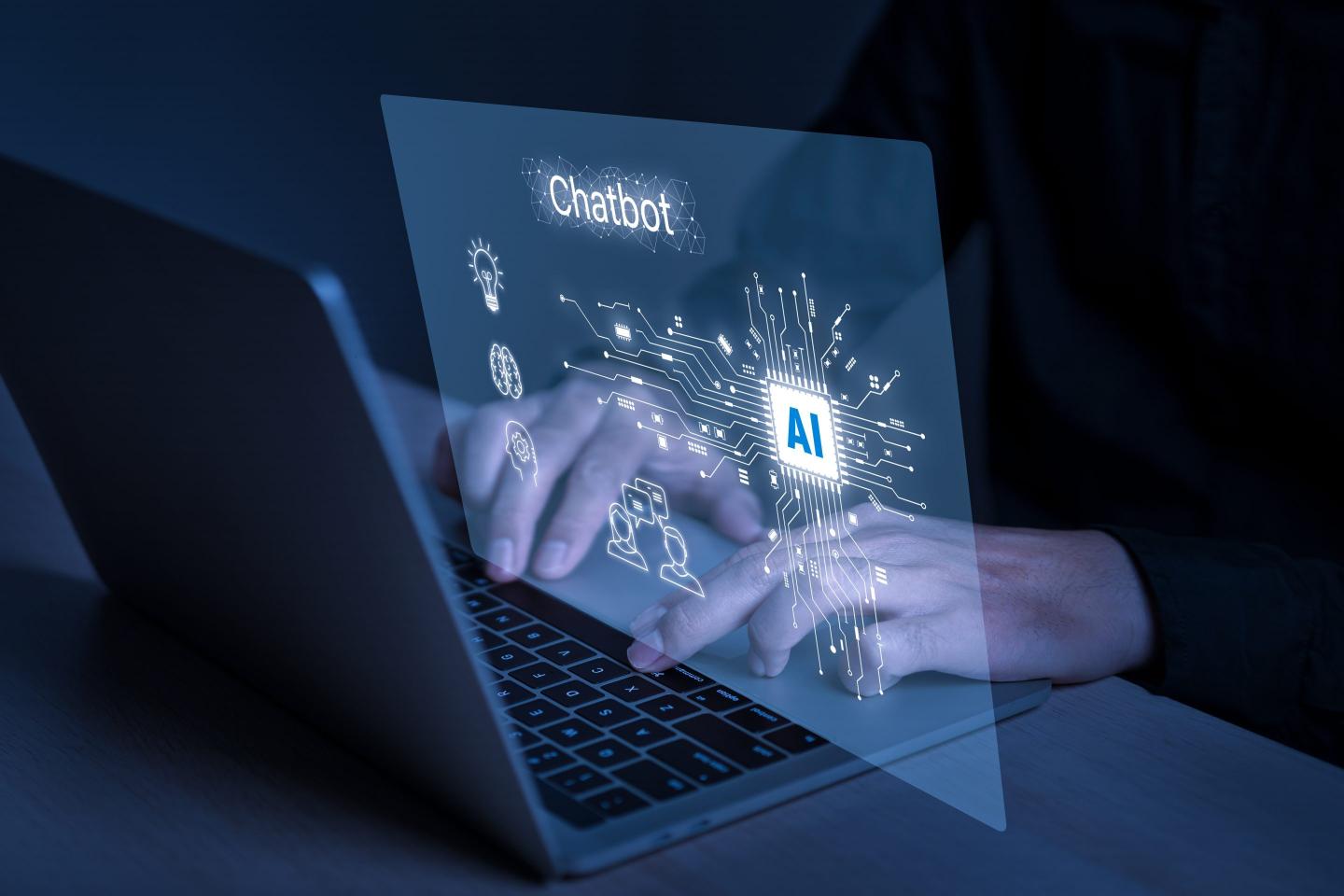 Artificial Intelligence Chatbot Smart Digital Customer Service Application Ai Concept, Futuristic technology transformation