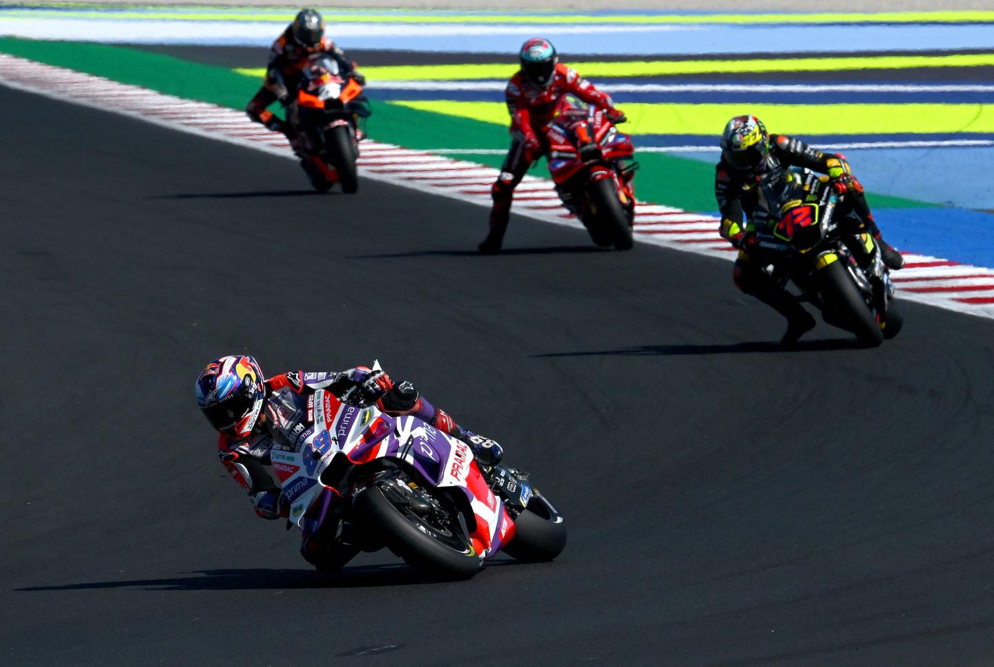 bikers on a race track