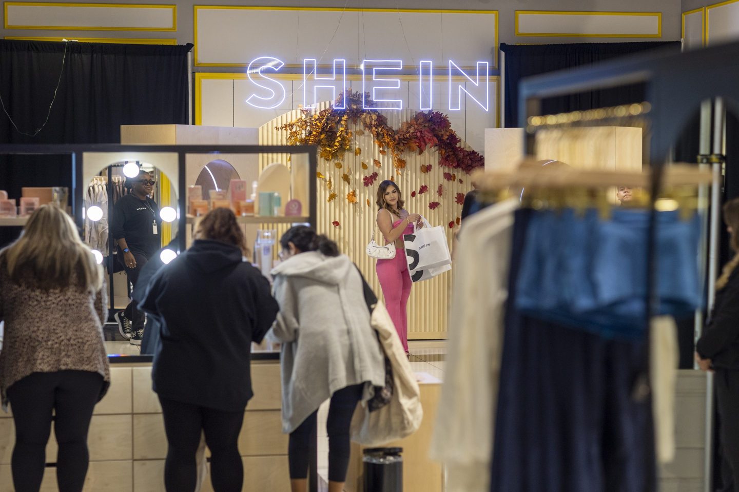 Shoppers at a Shein pop-up store in Ontario, Canada, in 2023
