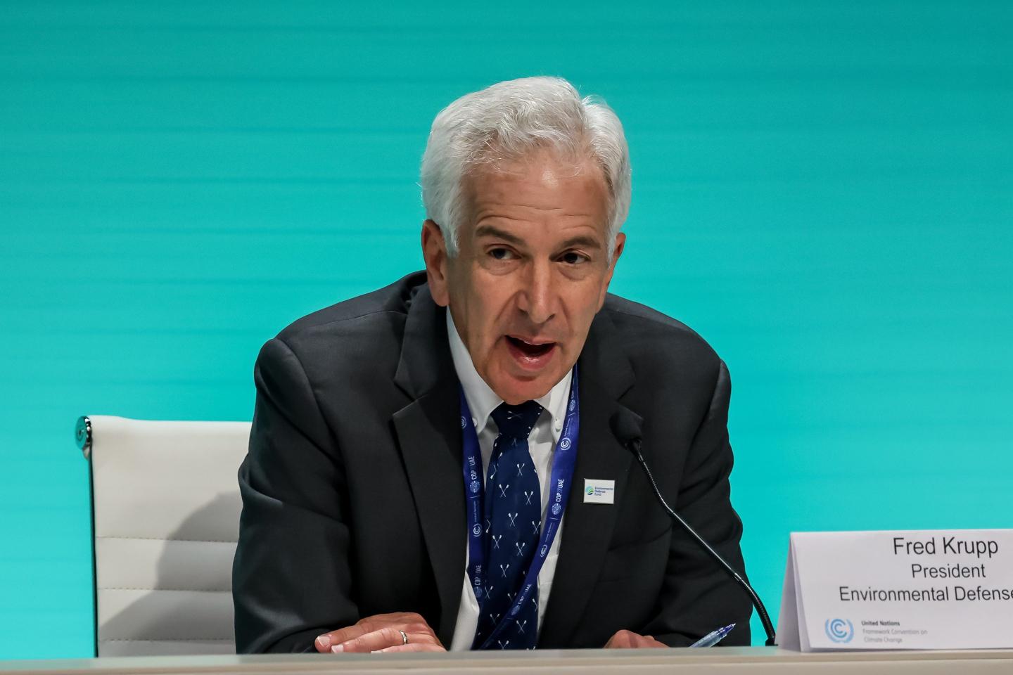 Fred Krupp, head of the Environmental Defence Fund, is being a new satellite that wil hold companies accountable for their carbon pledges.