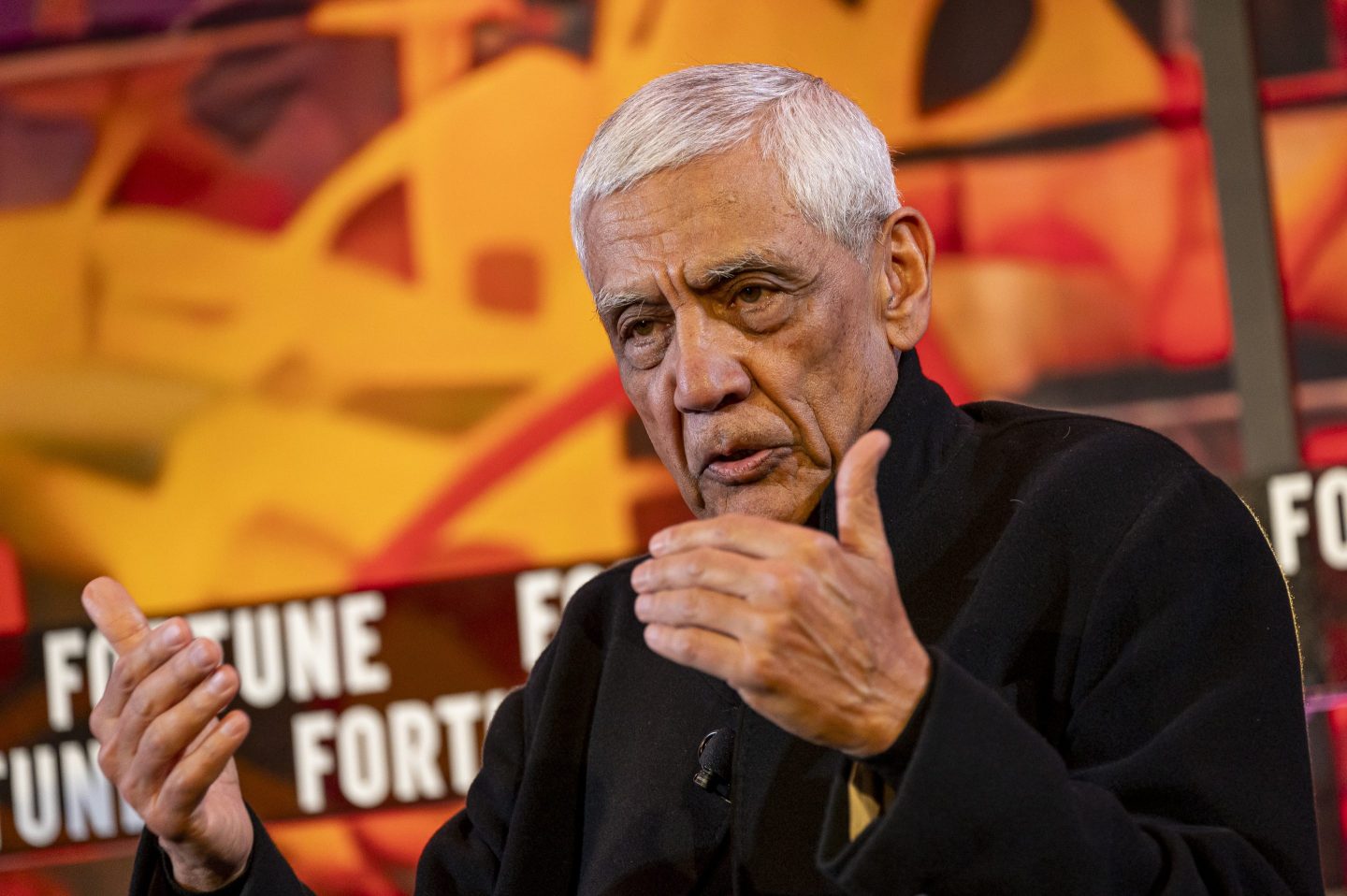 Vinod Khosla, founder and partner at Khosla Ventures, during the Fortune Brainstorm AI conference in 2023.
