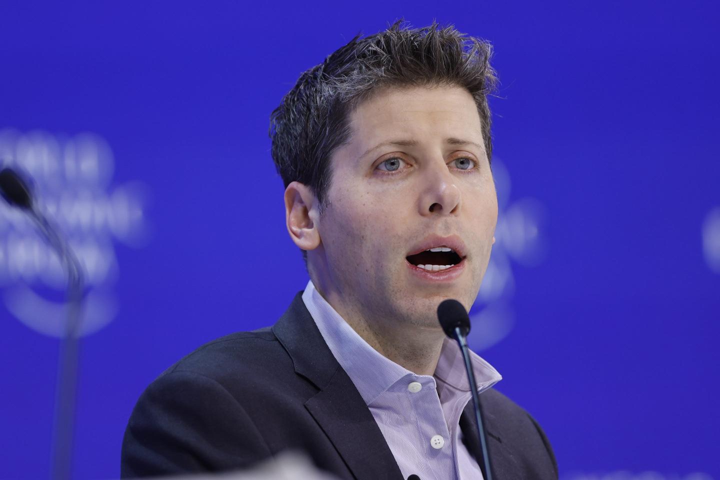 OpenAI CEO Sam Altman speaking at the World Economic Forum