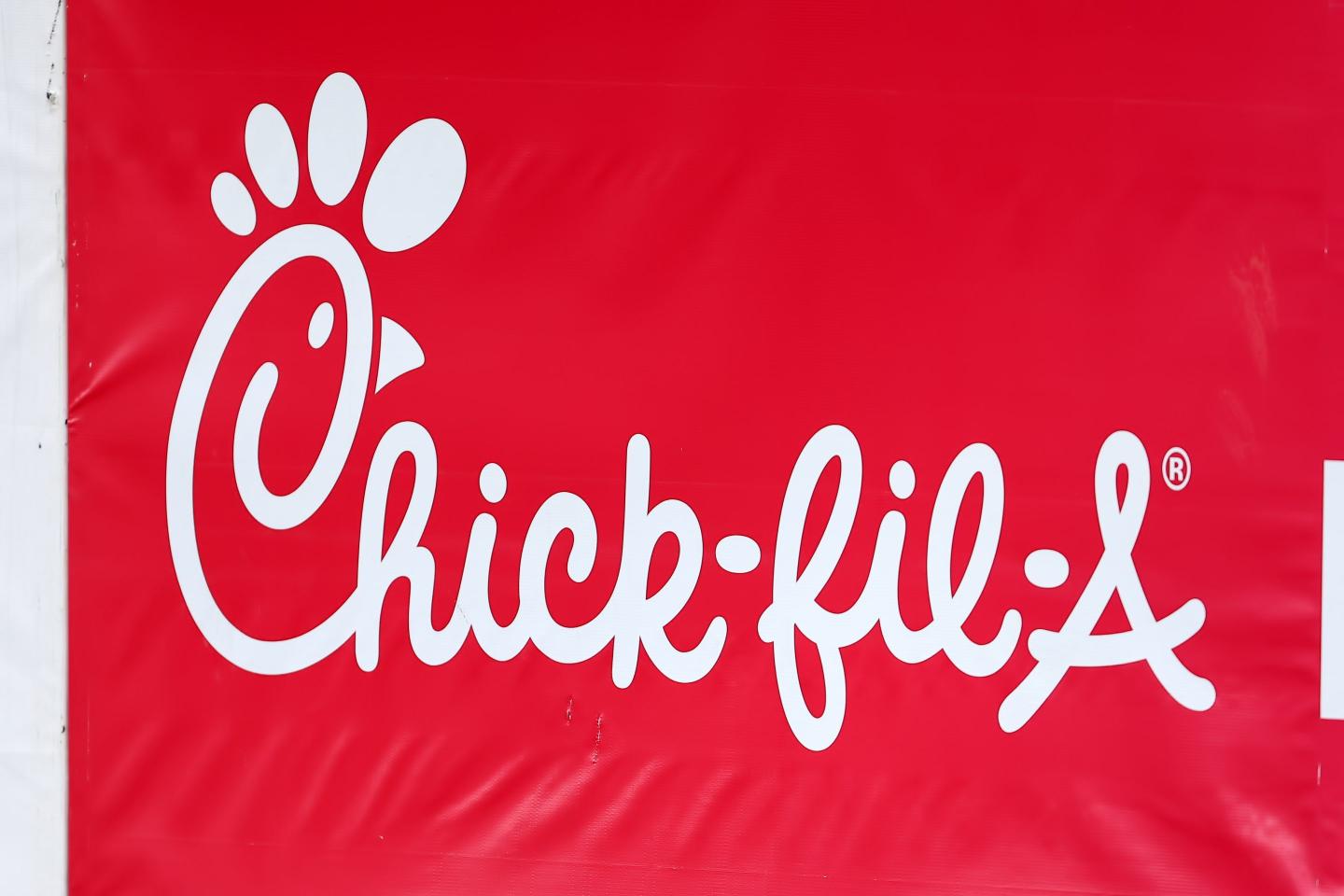 A general view of Chick-fil-A signage
