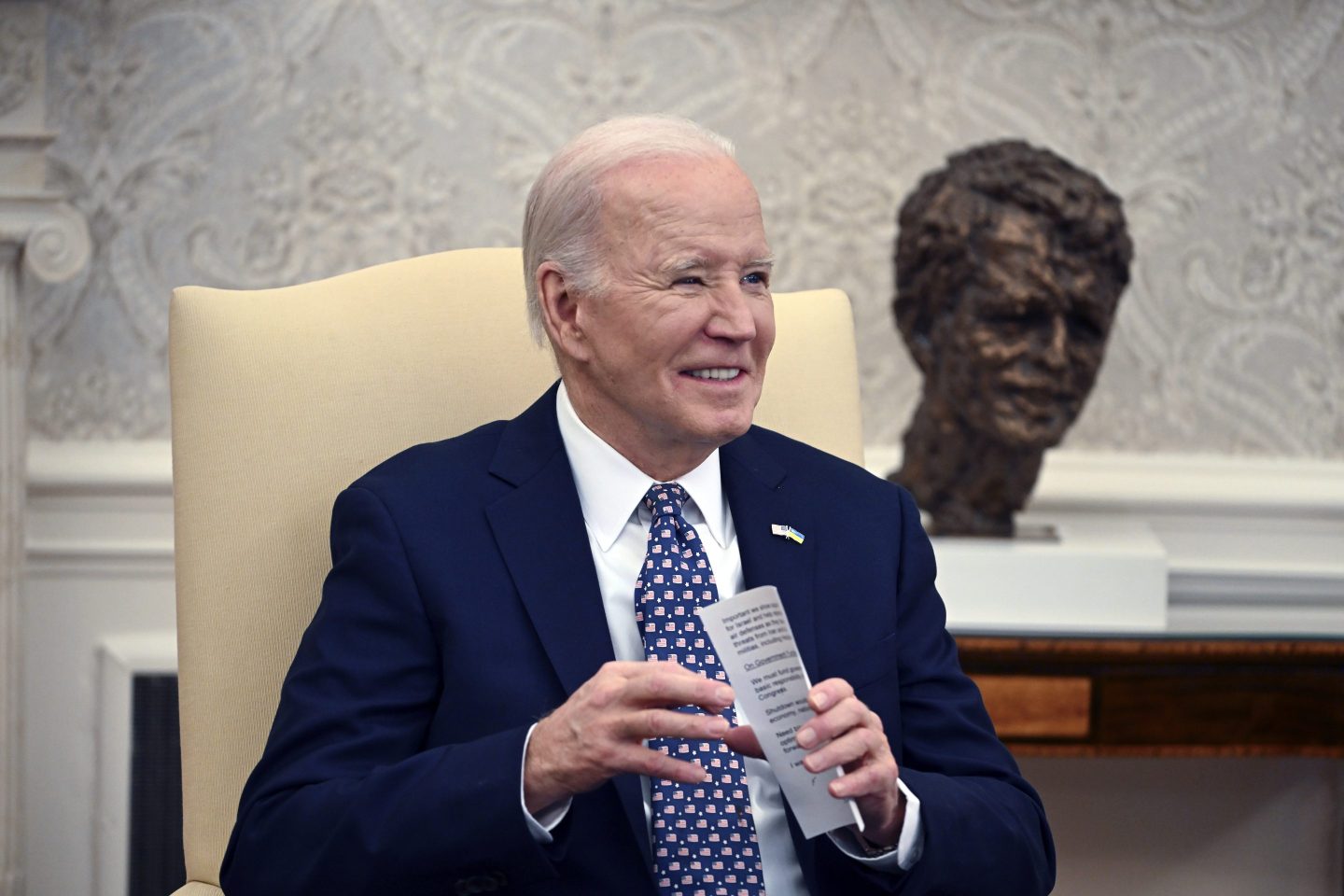 President Joe Biden smiles