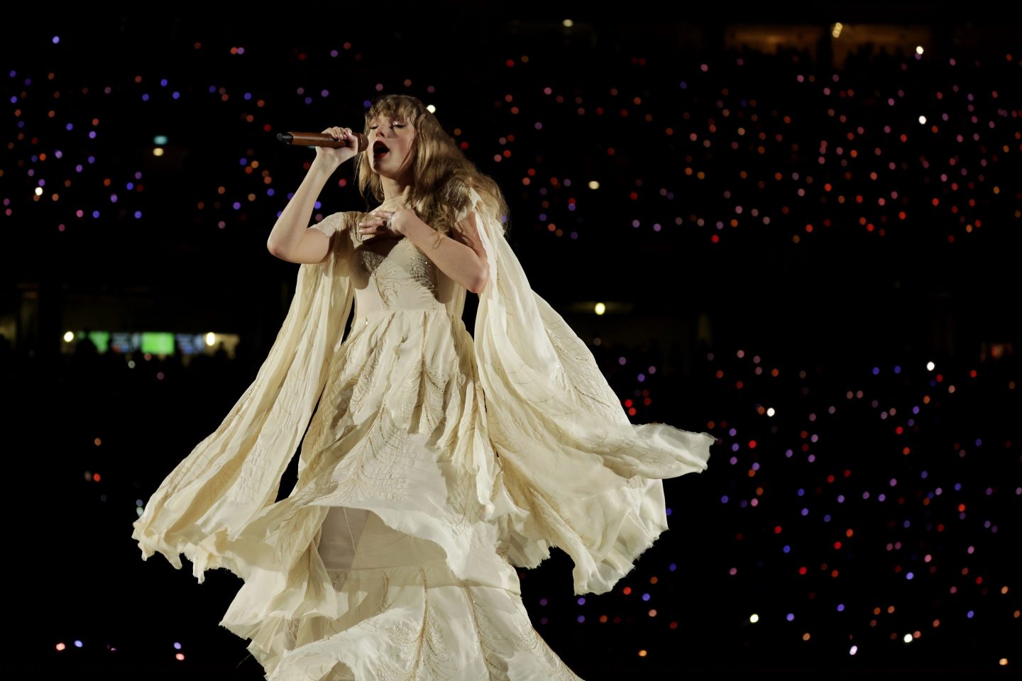 Taylor Swift performs during "Taylor Swift | The Eras Tour" in Singapore.