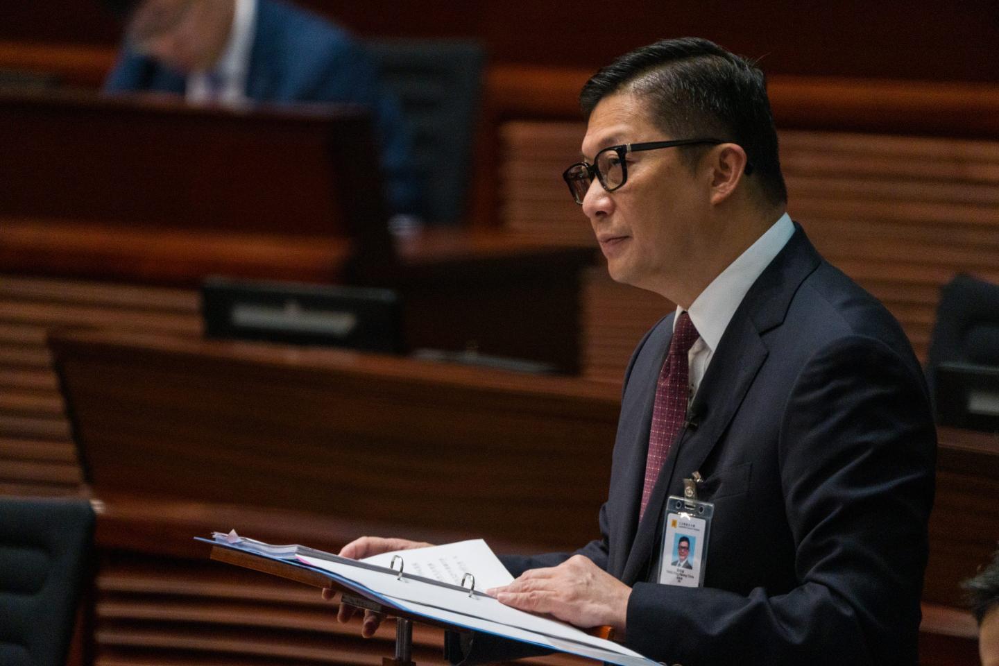 Hong Kong’s security chief Chris Tang on Friday.