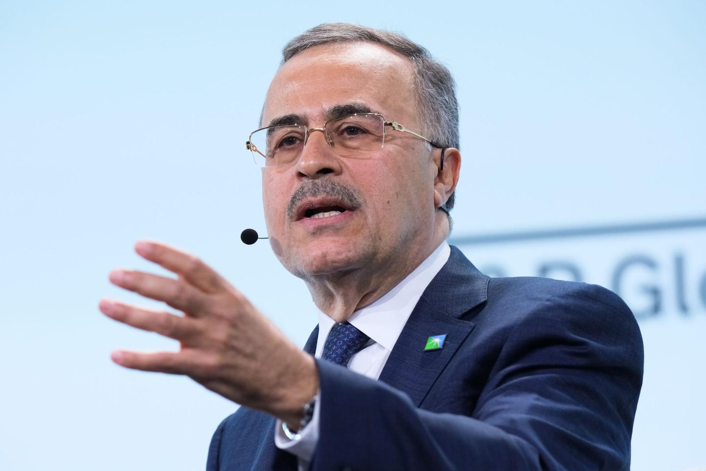 Amin Nasser, chief executive officer of Saudi Aramco, speaks at the 2024 CERAWeek by S&P Global conference in Houston, Texas, US, on Monday, March 18