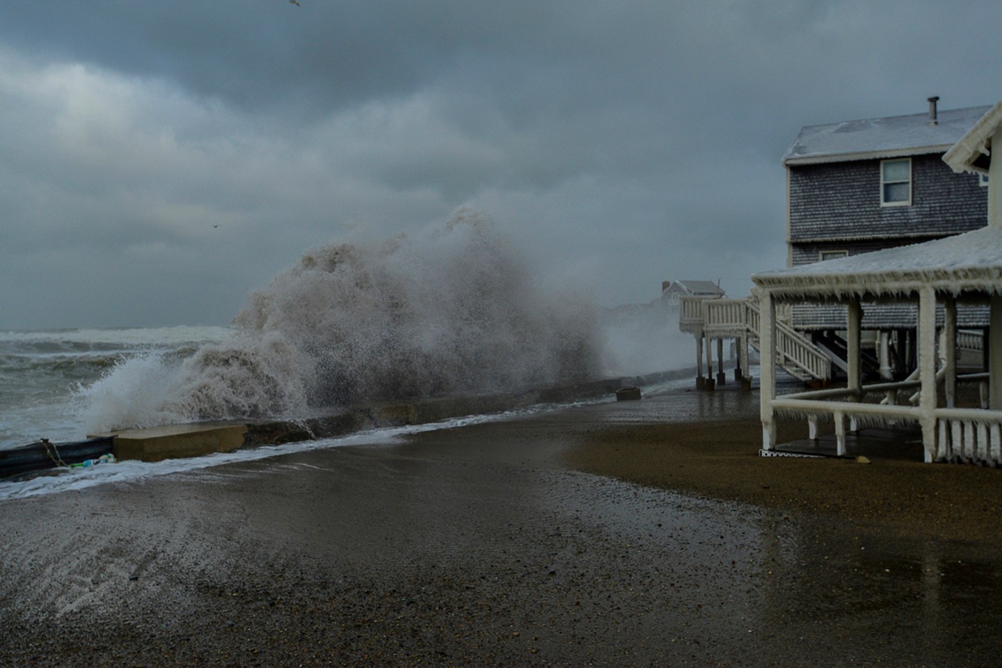 A nor'easter in Scituate, Mass.