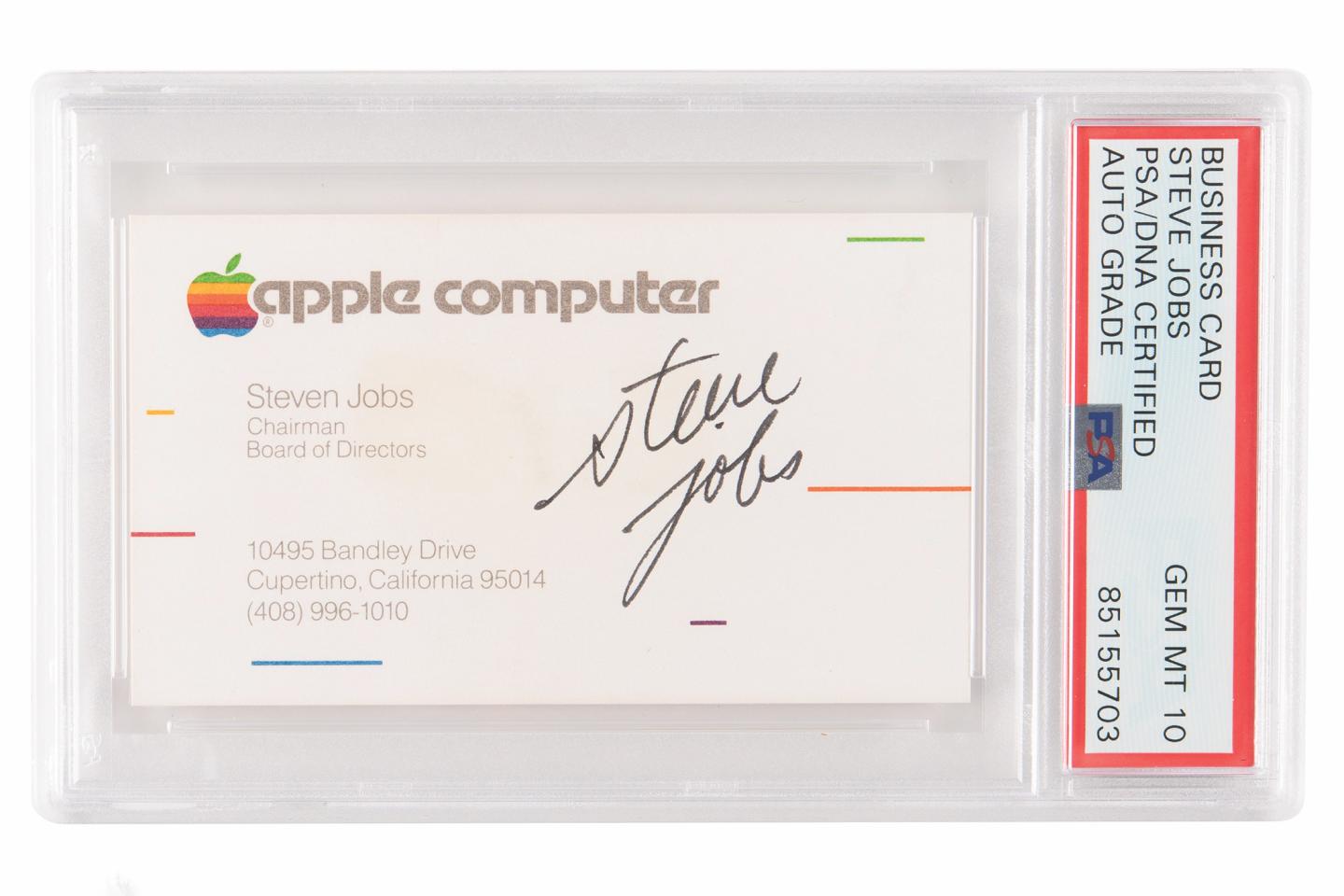 Steve Jobs-signed business card from 1983 sells for $181,000