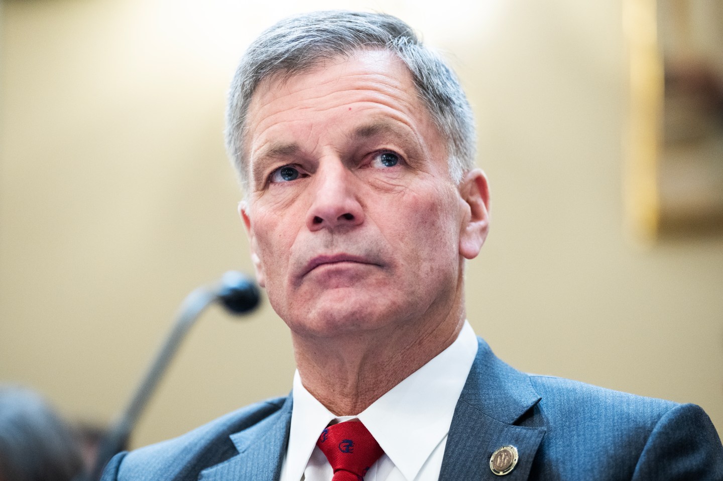 UNITED STATES &#8211; JUNE 15: Wyoming Gov. Mark Gordon testifies during the House Natural Resources Committee hearing on H.R. 3397 to &#8220;require the Director of the Bureau of Land Management to withdraw a rule of the Bureau of Land Management relating to conservation and landscape health,&#8221; in Longworth Building on Thursday, June 15, 2023. (Tom Williams/CQ-Roll Call, Inc via Getty Images)