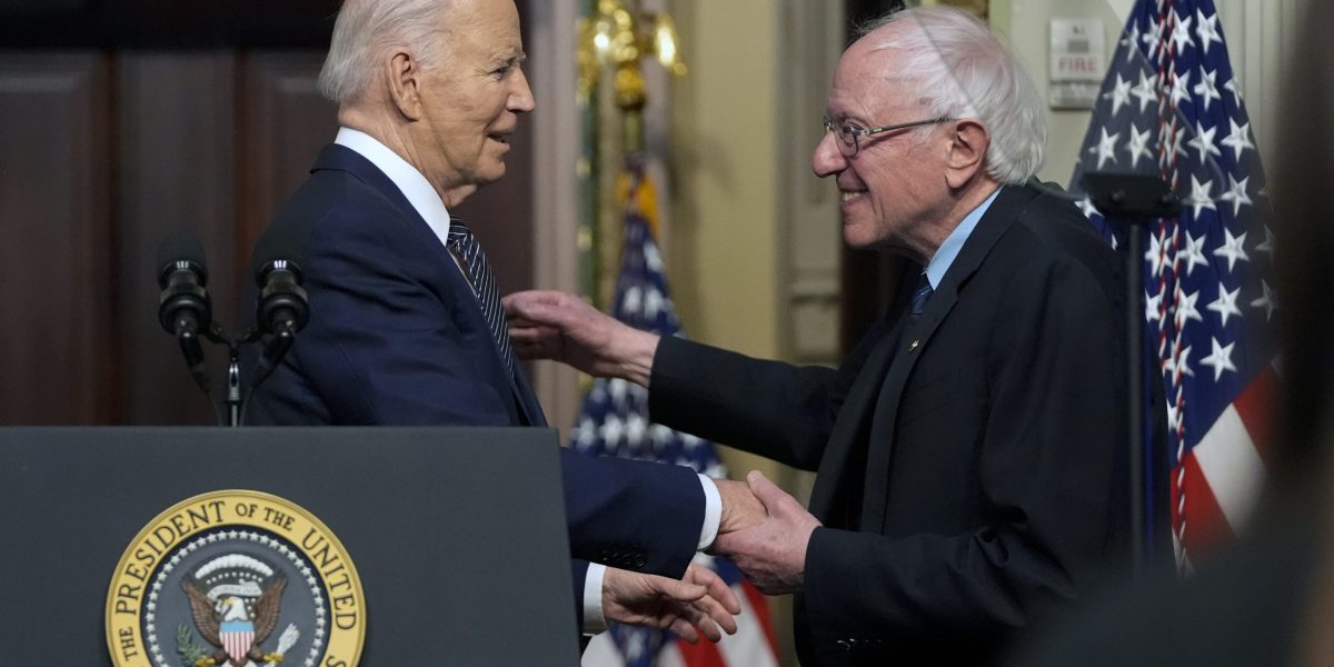 &lsquo;Finally, finally we beat Big Pharma&rsquo;: Biden and Bernie team to lower cost of inhalers, other costs