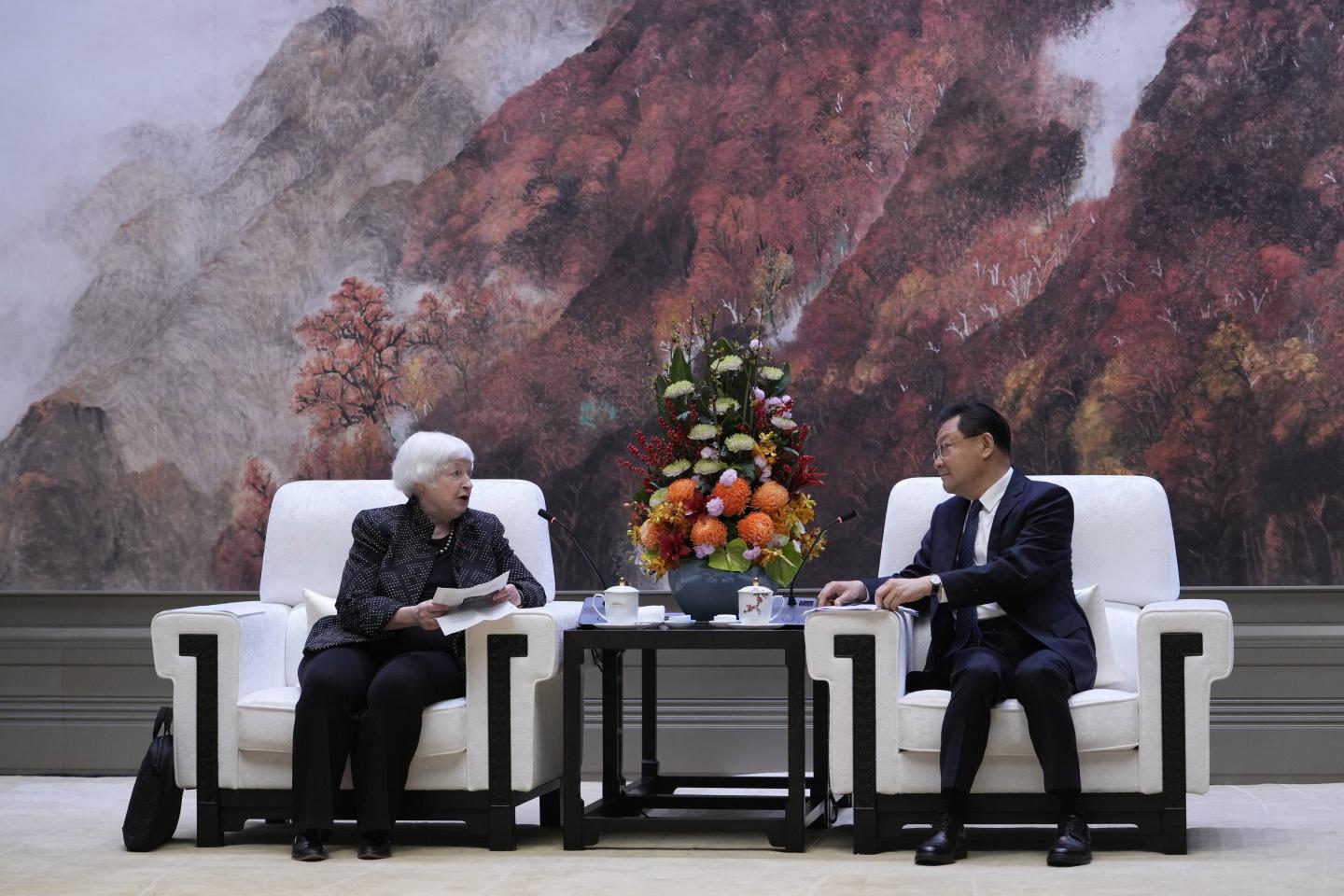 Treasury Secretary Janet Yellen calls on China to offer a level playing field for U.S. workers and firms as she arrives for trade visit