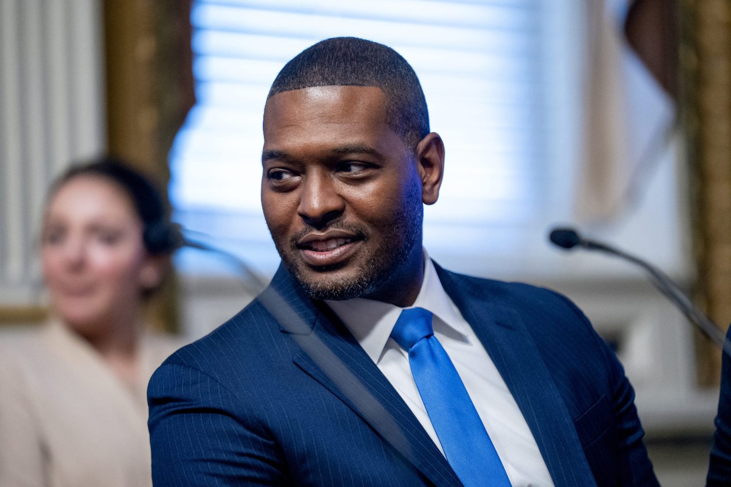 EPA Administrator Michael Regan looking happy