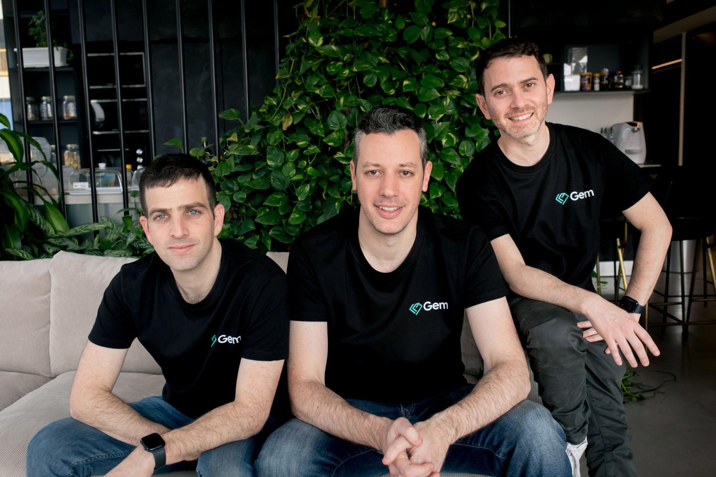 Gem Security cofounders, from left: Ron Konigsberg, Ofir Brukner, and Arie Zilberstein.
