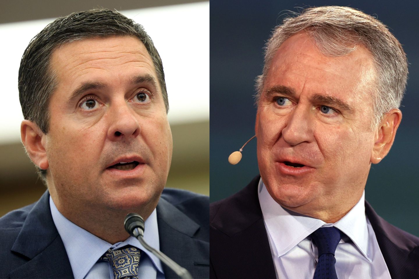 Left: U.S. Rep. Devin Nunes. Right: Citadel CEO and founder Ken Griffin