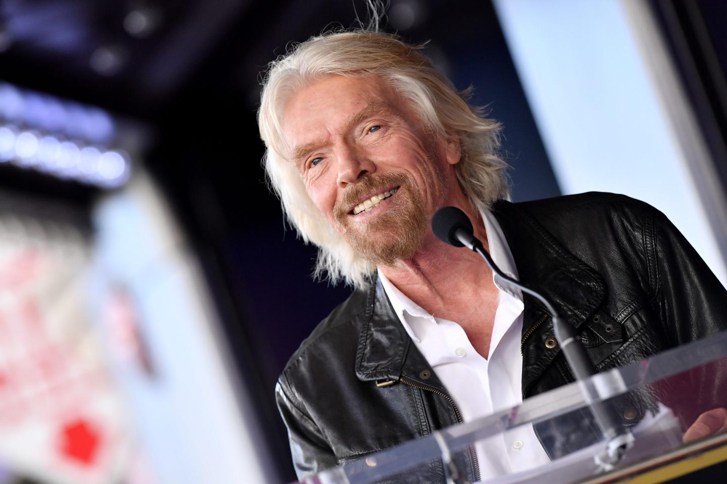 Richard Branson is honored with star on the Hollywood Walk of Fame on October 16, 2018 in Hollywood, California.