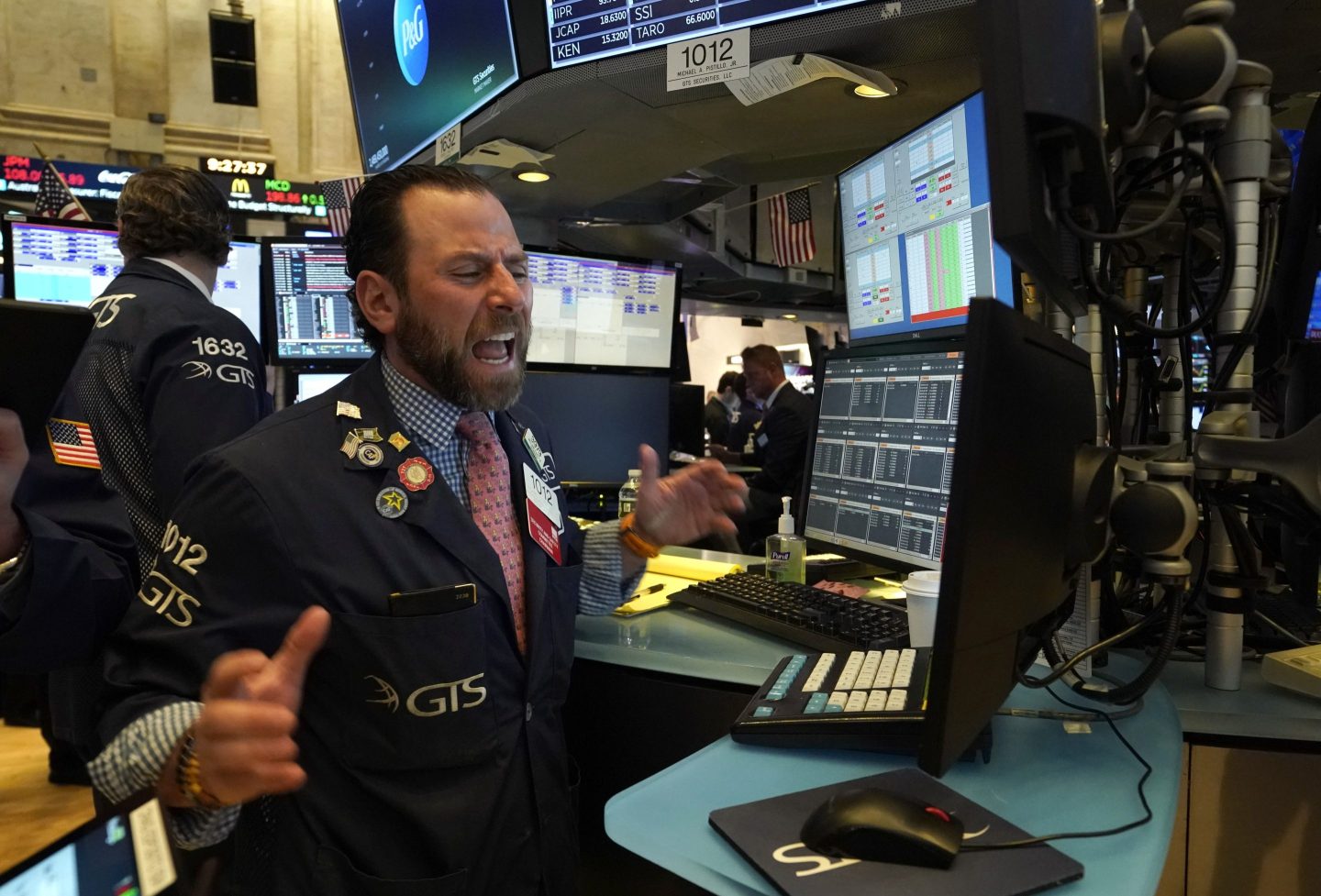 stock trader at the New York Stock Exchange