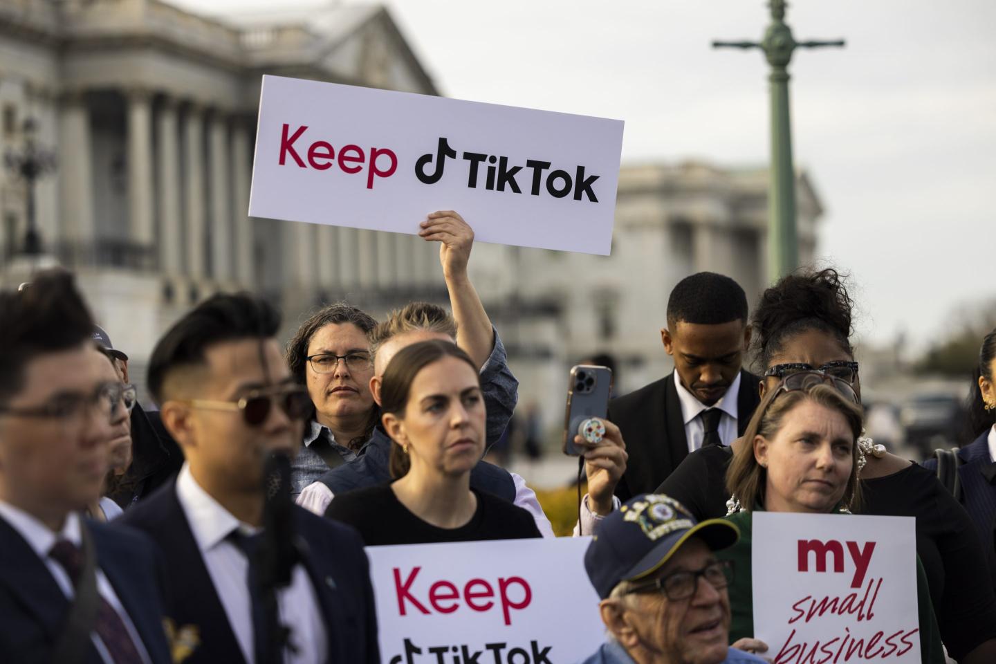 TikTok content creators protest ban