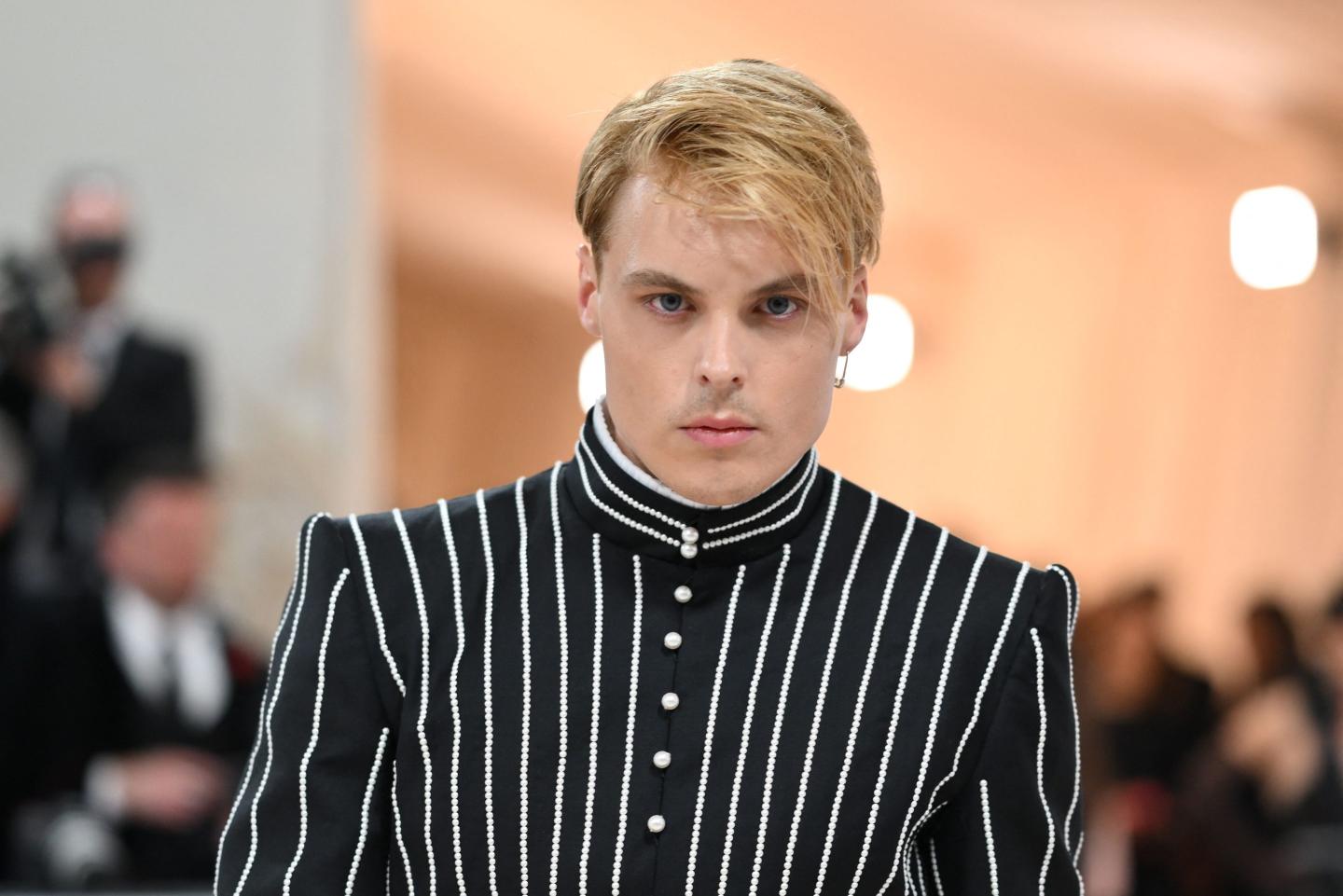 Norwegian billionaire Gustav Magnar Witzøe arrives for the 2023 Met Gala