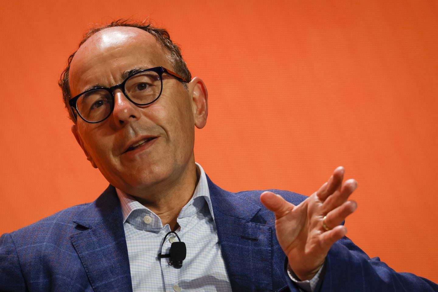 Jan van Eck, chief executive officer of VanEck, speaks during the Bitcoin 2023 conference in Miami Beach, Florida, US, on Thursday, May 18, 2023. The three-day conference is touted by organizers as &#8220;the biggest annual celebration of Bitcoin in the world.&#8221; Photographer: Eva Marie Uzcategui/Bloomberg via Getty Images