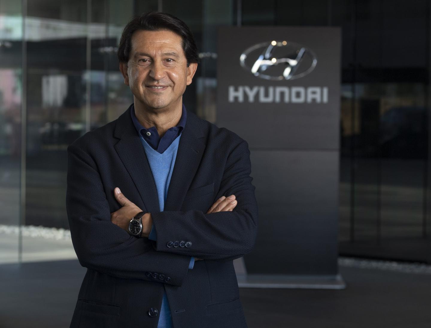 Hyundai's Global Chief Operating Officer Jose Munoz at the company headquarters in Fountain Valley, CA in 2021.