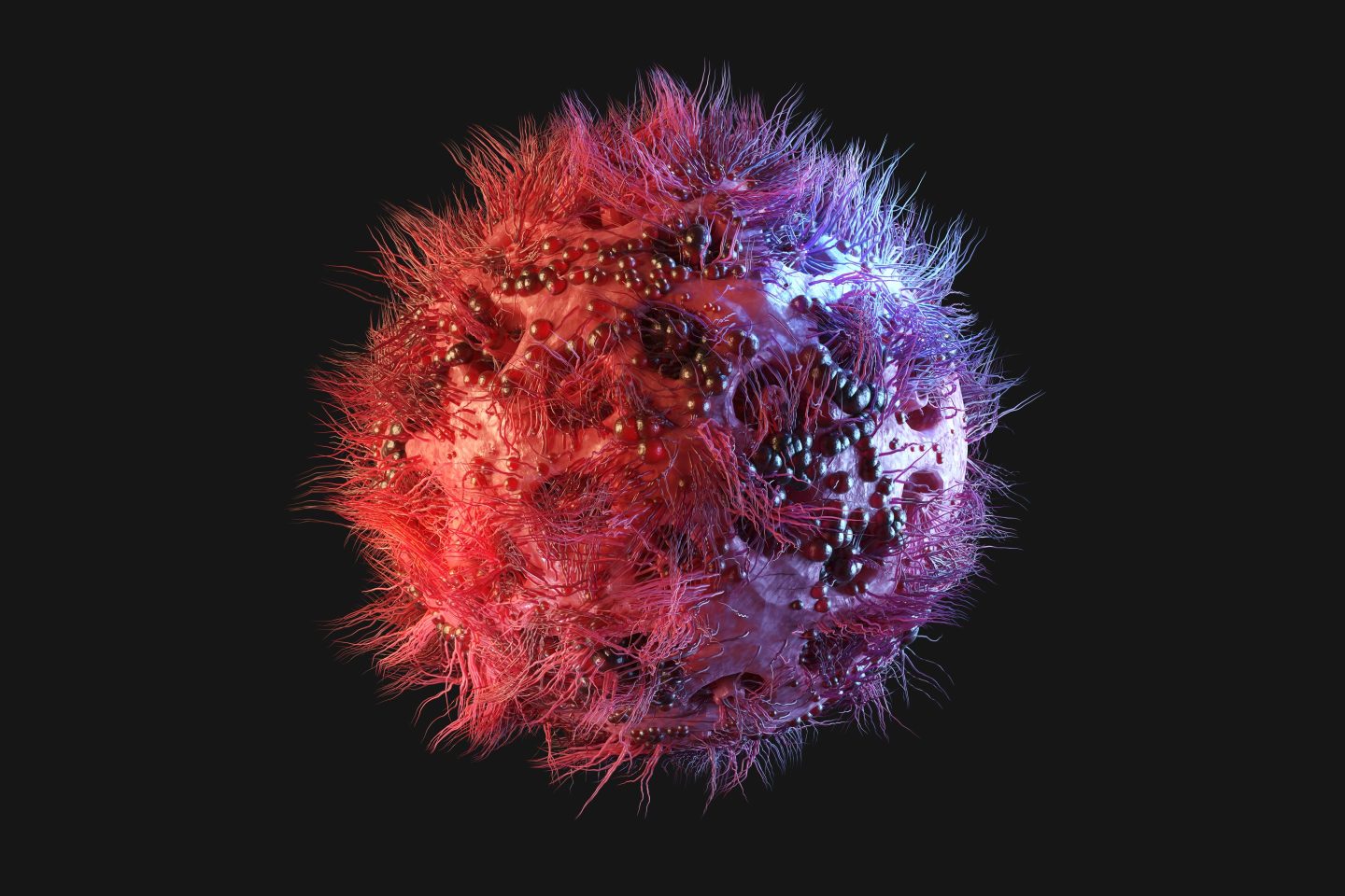 3D Illustration of a HIV Virus