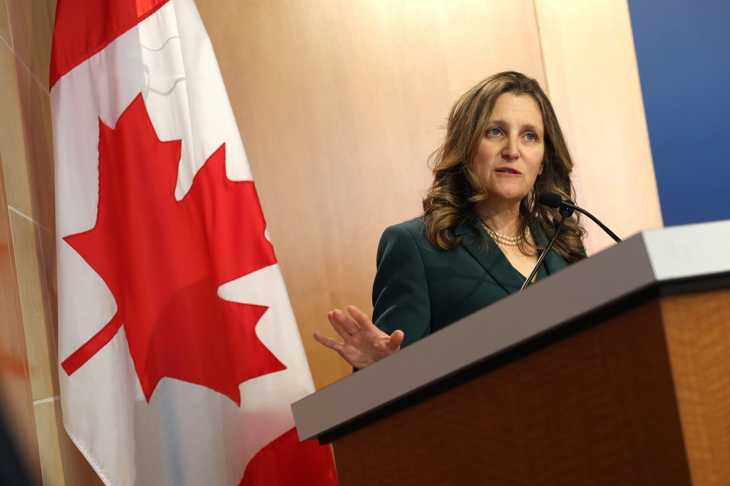 Chrystia Freeland, Canada’s minister of transport and internal trade.