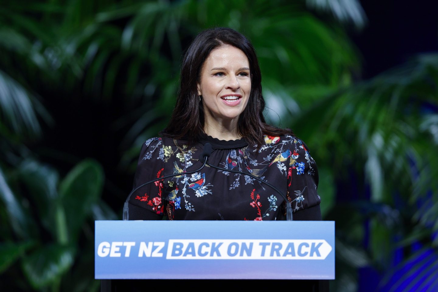 Erica Stanford at the annual National Party Conference in Wellington, New Zealand, June 25, 2023. Stanford is New Zealand’s minister of immigration and education.