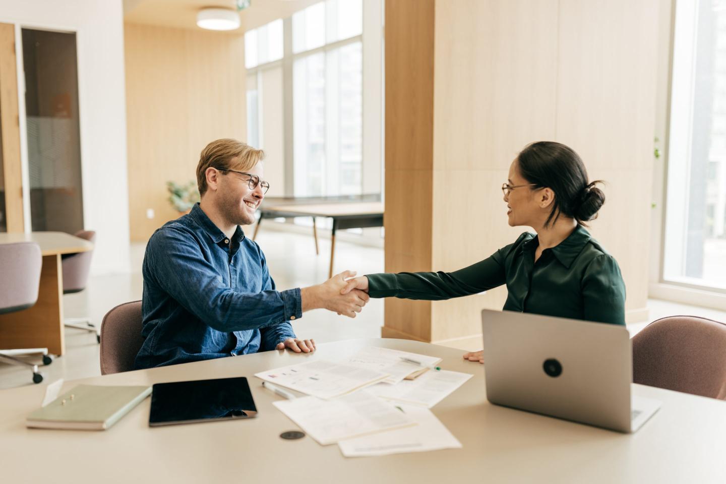 Employer and employee agree after negotiation.