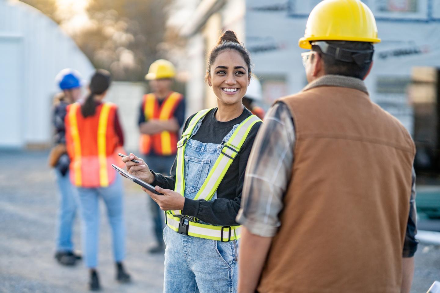 Female construction worker