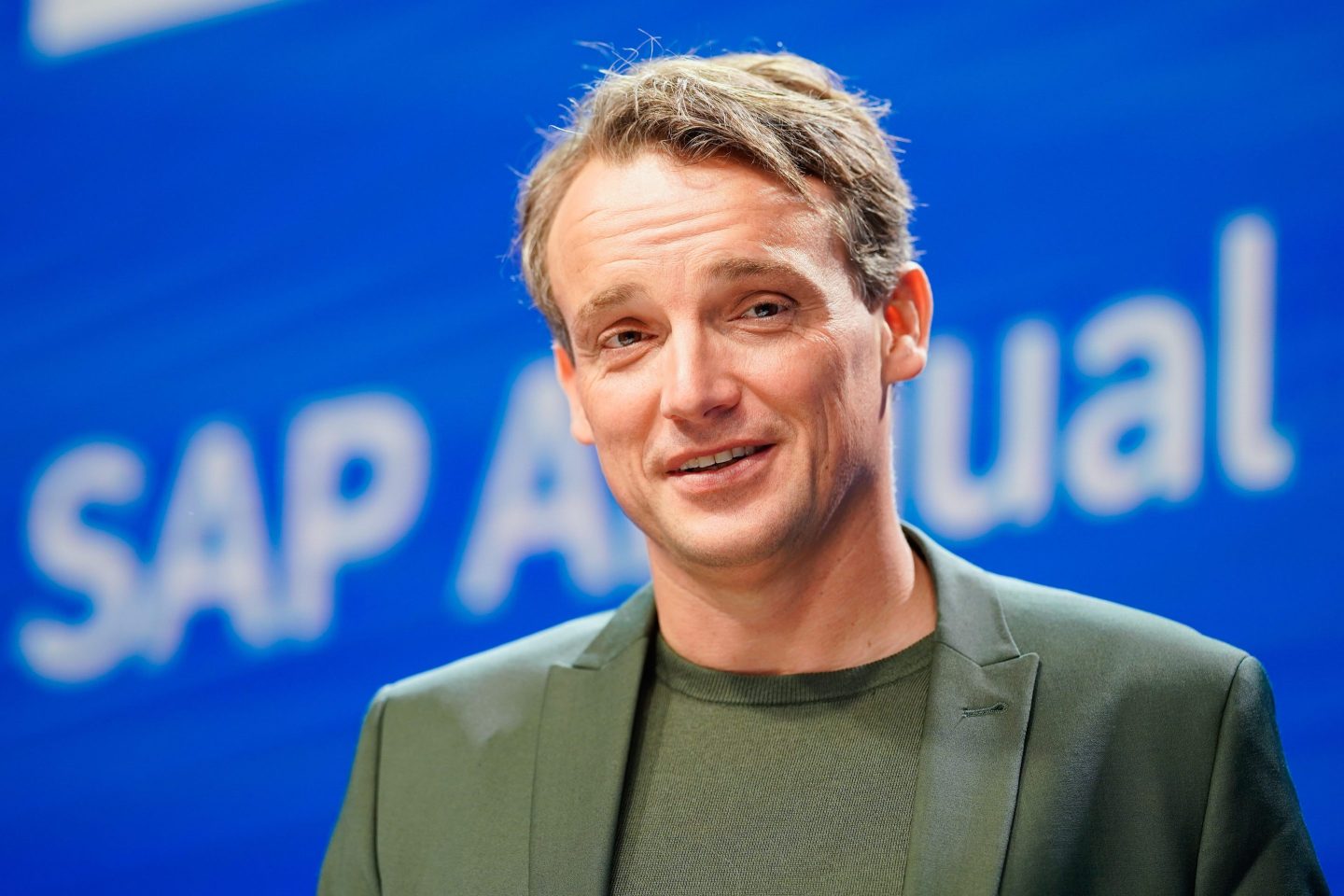 Christian Klein, CEO of the software group SAP, during the annual press conference.