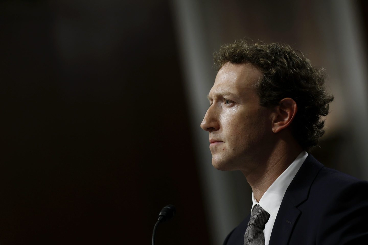 Mark Zuckerberg, CEO of Meta testifies before the Senate Judiciary Committee at the Dirksen Senate Office Building on January 31, 2024 in Washington, DC.