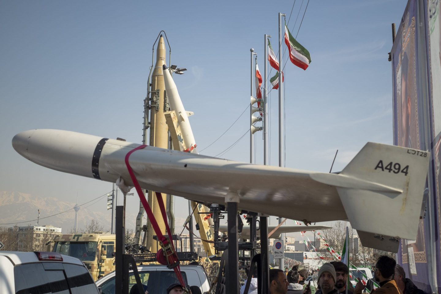 An Iranian drone on display