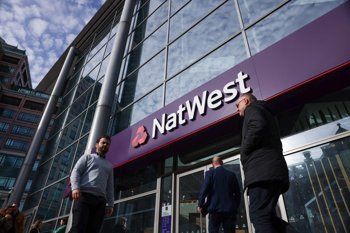 A NatWest Group Plc bank branch in the City of London, UK,